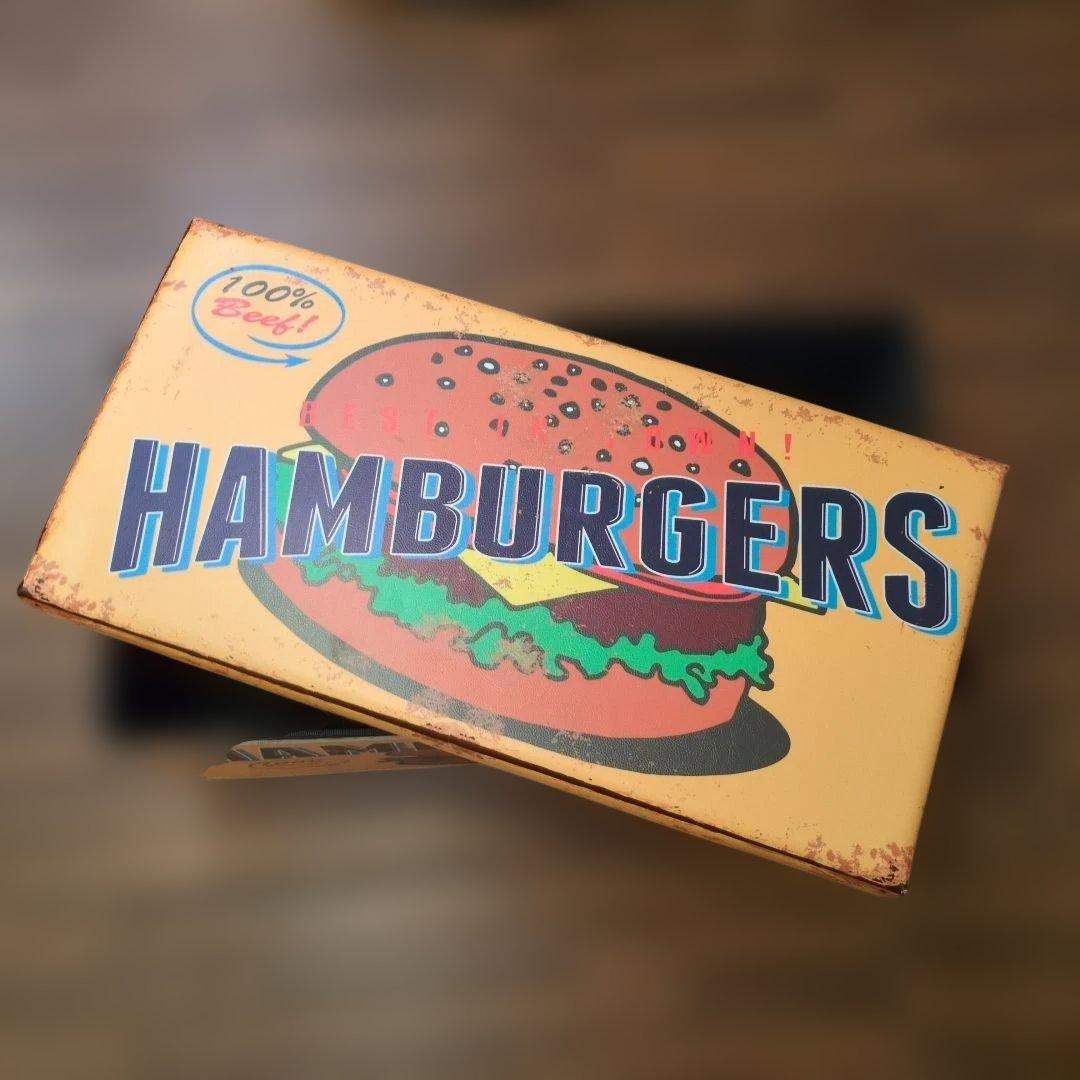 ハンバーガー デザイン ボックス　ビックチェア　椅子　収納付き