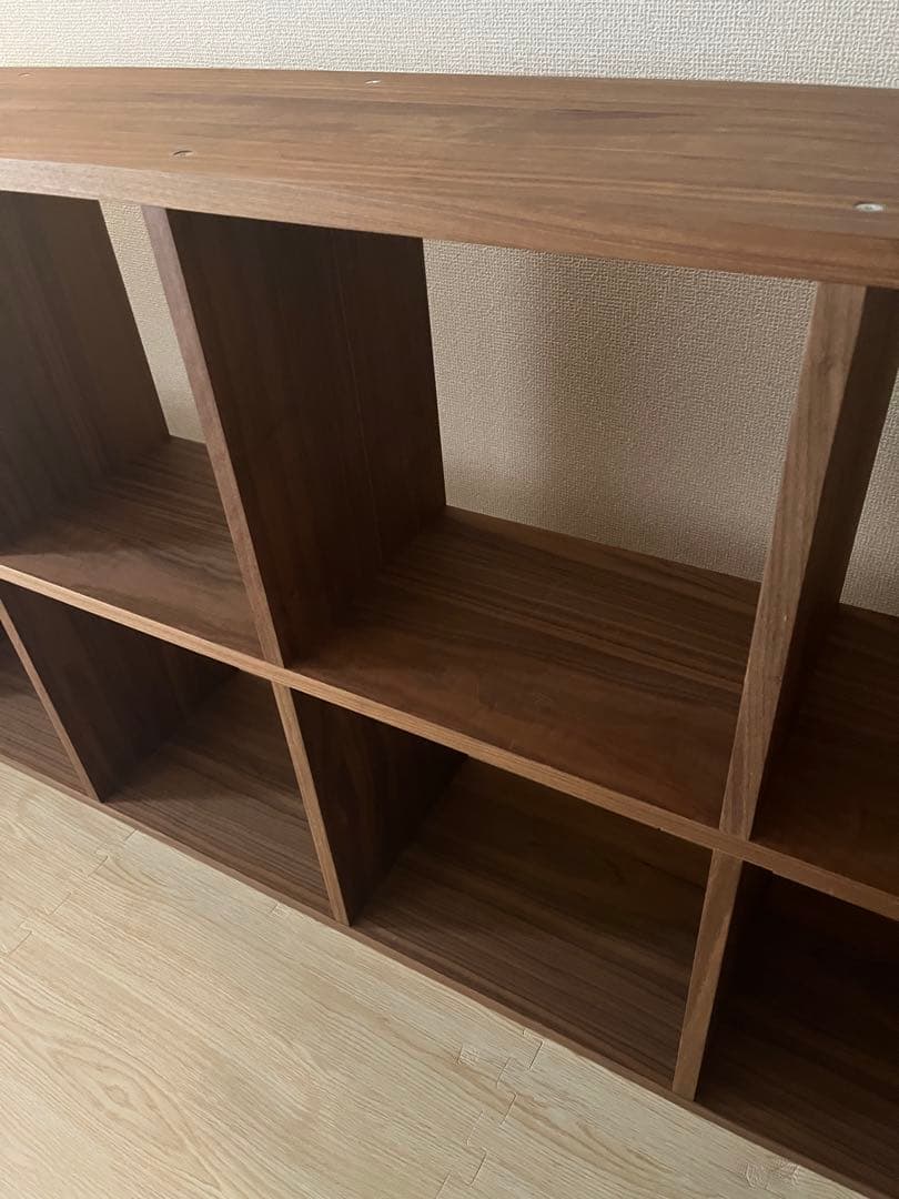 【くまみ】無印良品　スタッキングシェルフ　５段×２列　ウォールナット材