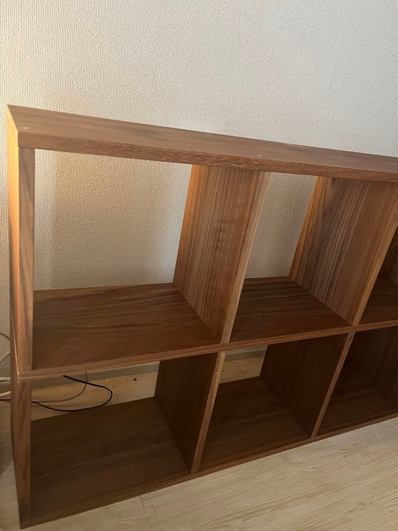【くまみ】無印良品　スタッキングシェルフ　５段×２列　ウォールナット材