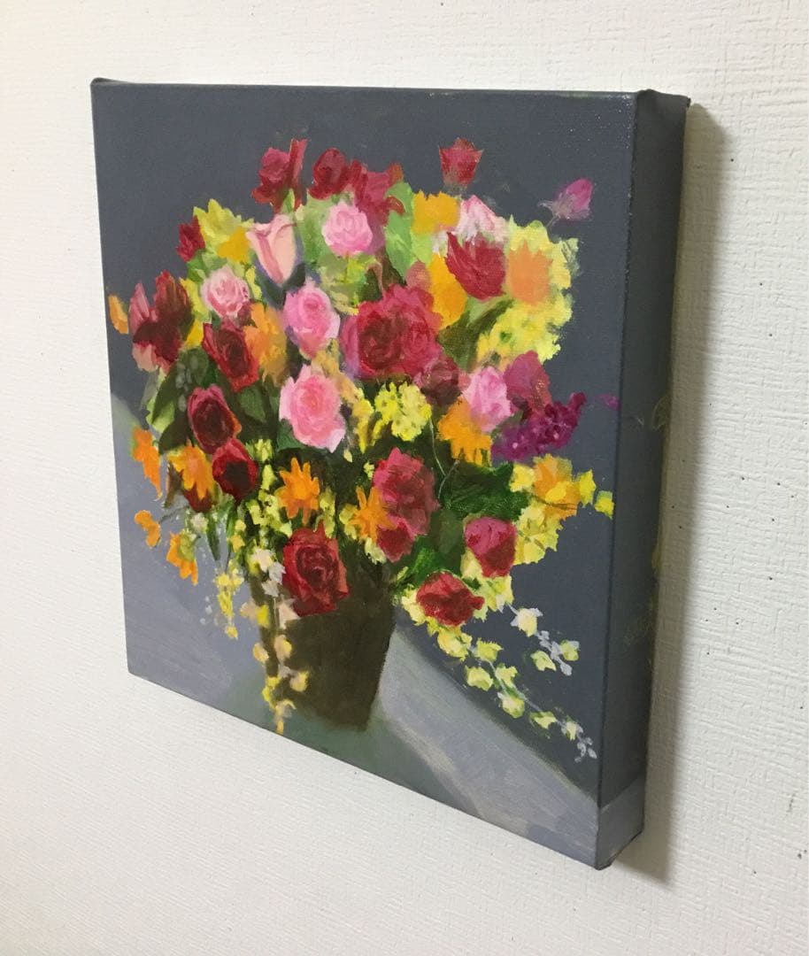 油彩画　「　バラ　」原画　3D