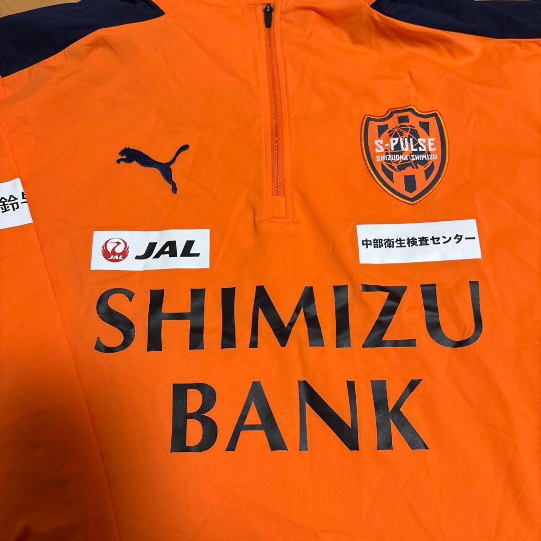 エスパルス オレンジシャツ ハーフジップ PUMA XXLサイズ スポンサー名入