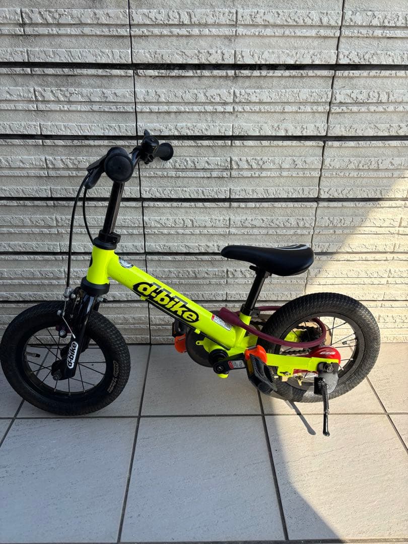 d-bike 12インチ キッズバイク 蛍光イエロー　美品です！