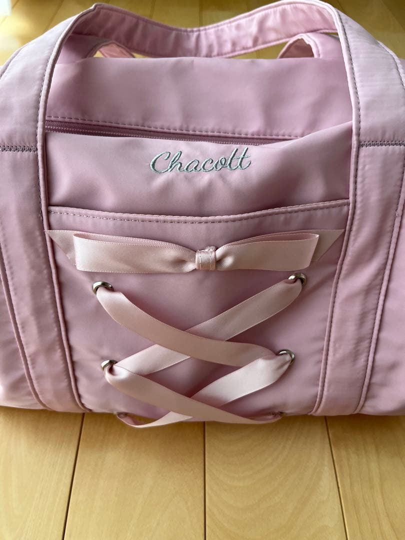 Chacott バレエレッスンバッグ リボン2wayショルダー　ロイヤルピンク