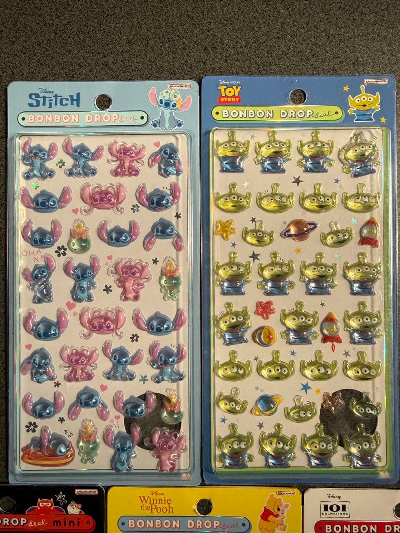 ディズニーキャラクター BONBON DROP シールセット 6シート 正規品