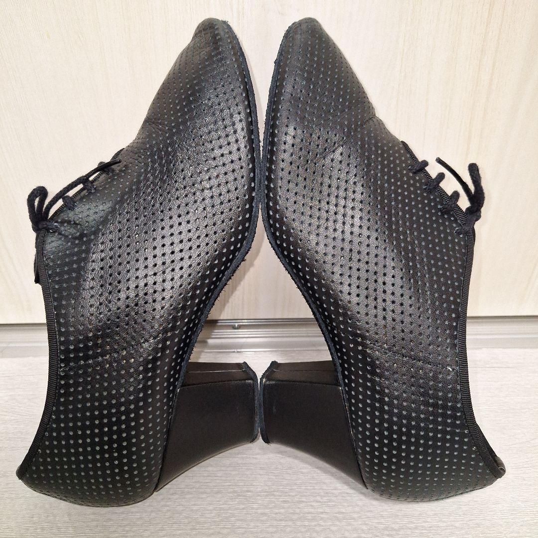 美品☆KENTDANCE 社交ダンス パンチングシューズ 黒 24㎝日本製