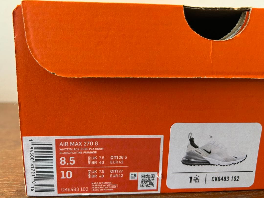 シューズ(男性用) NIKE AIR MAX 270G