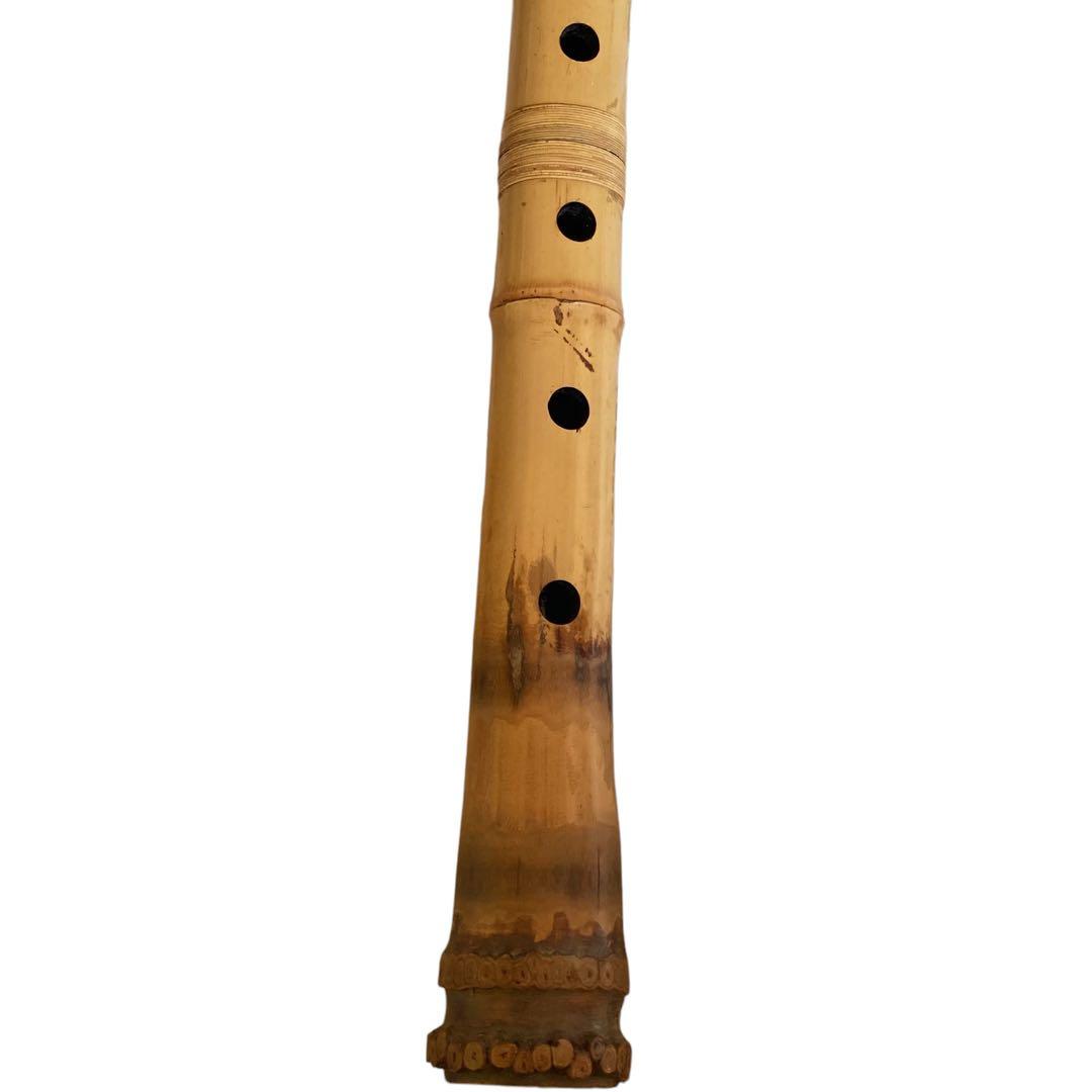 動作保証　尺八　銘あり　岳？　藤巻　約51cm