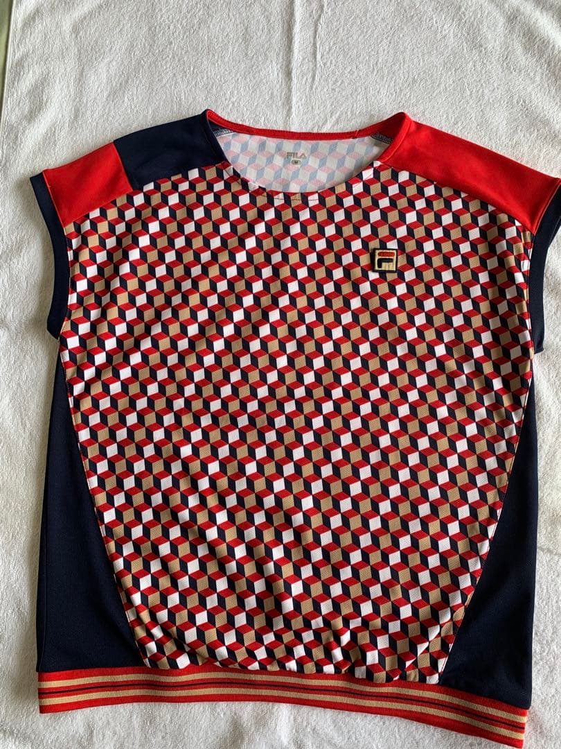 FILA チェック柄スカート付きトップス☆セットアップ Mサイズ