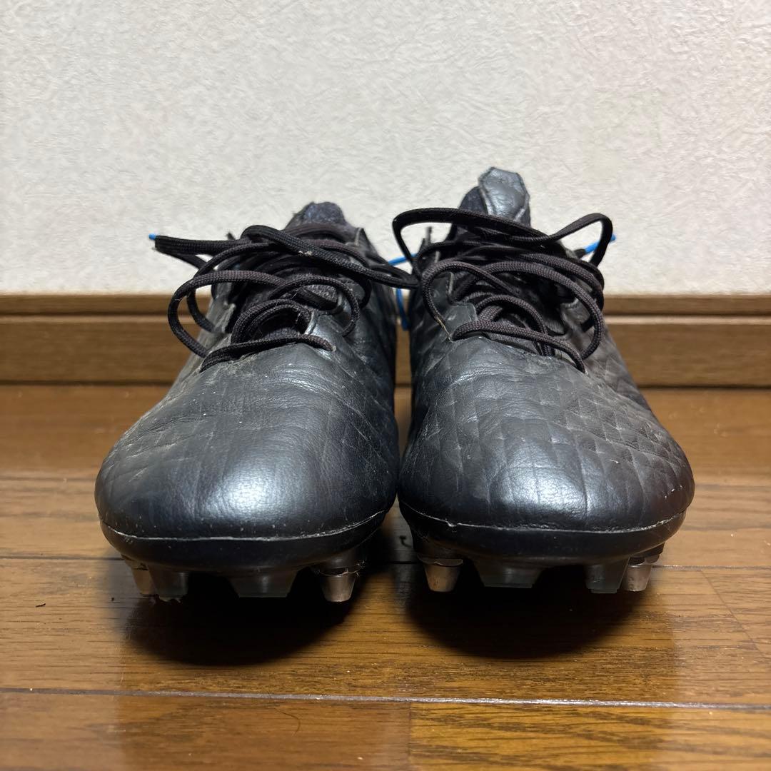 ナイキティエンポSG27.0cm 黒 合成皮革 ダイヤモンドパターン