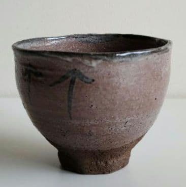 絵唐津竹林河鯨茶碗