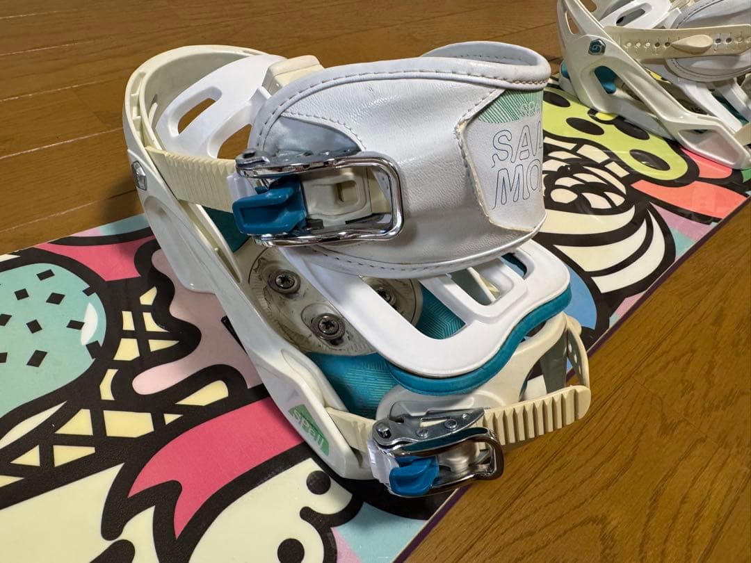 SALOMON 138cm スノーボードセット 2点セット 子供 レディース