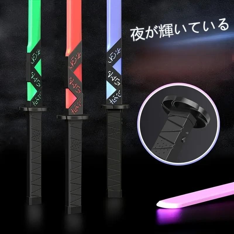 7色に変化＆音響効果付きLEDライトセーバーコスプレにもソードかっこいいさや付
