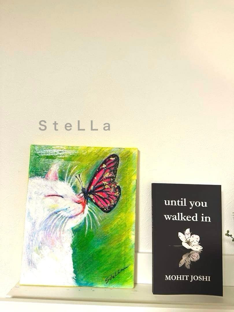 猫の絵　子猫　動物の絵　金箔　動物　猫　猫の絵　北欧　ゴールド　壁掛け　ねこ　絵
