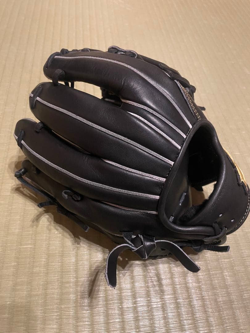 【美品】SSK 硬式グラブ 内野用 右投げ SMG-848 ブラック 袋付き