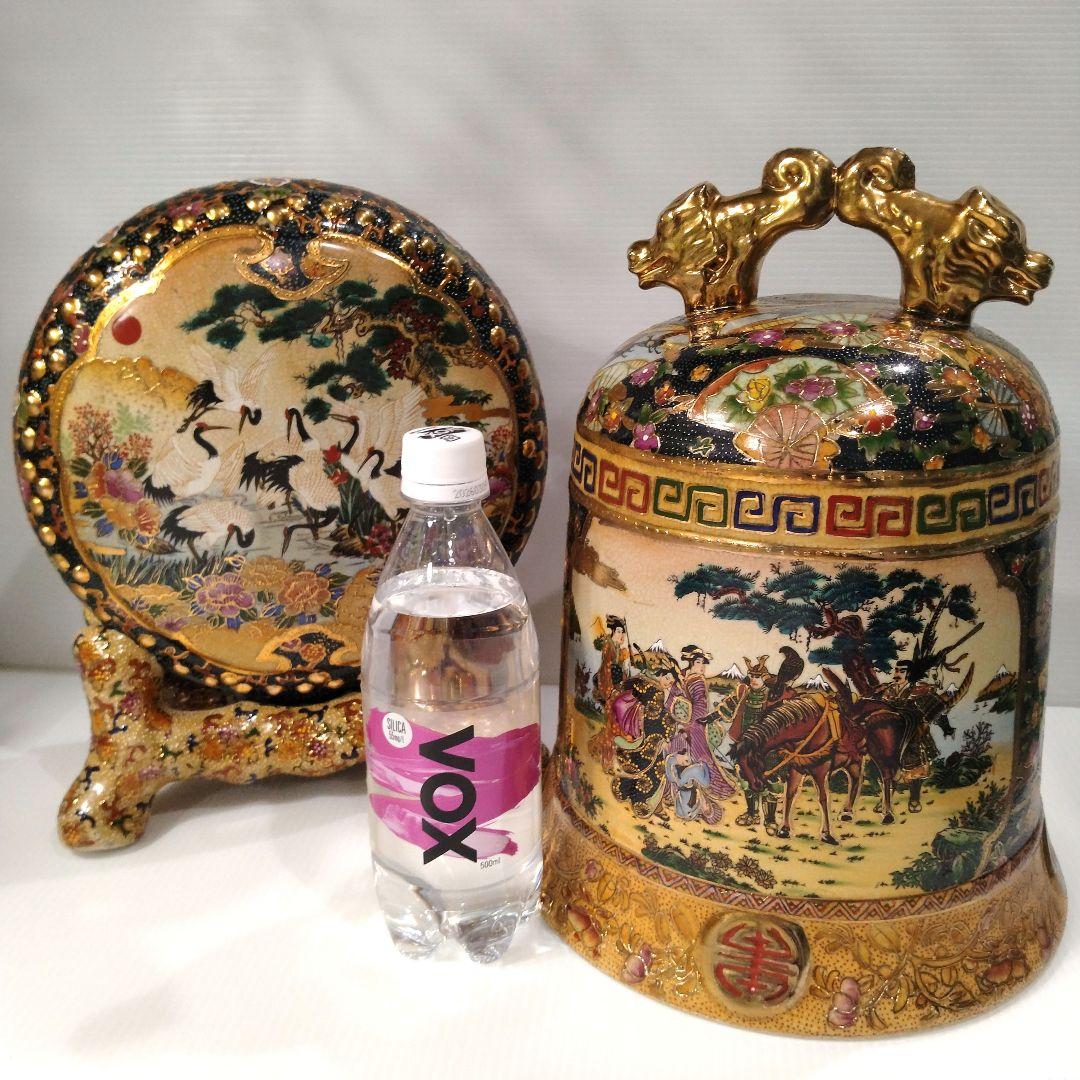 薩摩焼 金襴手 金彩 色絵 色錦 豪華絢爛 飾り 太鼓 古美術 和太鼓 置物