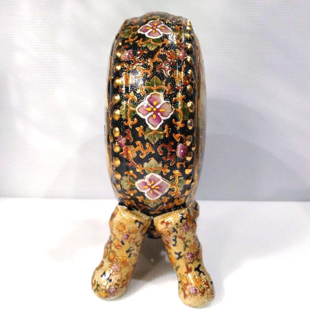 薩摩焼 金襴手 金彩 色絵 色錦 豪華絢爛 飾り 太鼓 古美術 和太鼓 置物