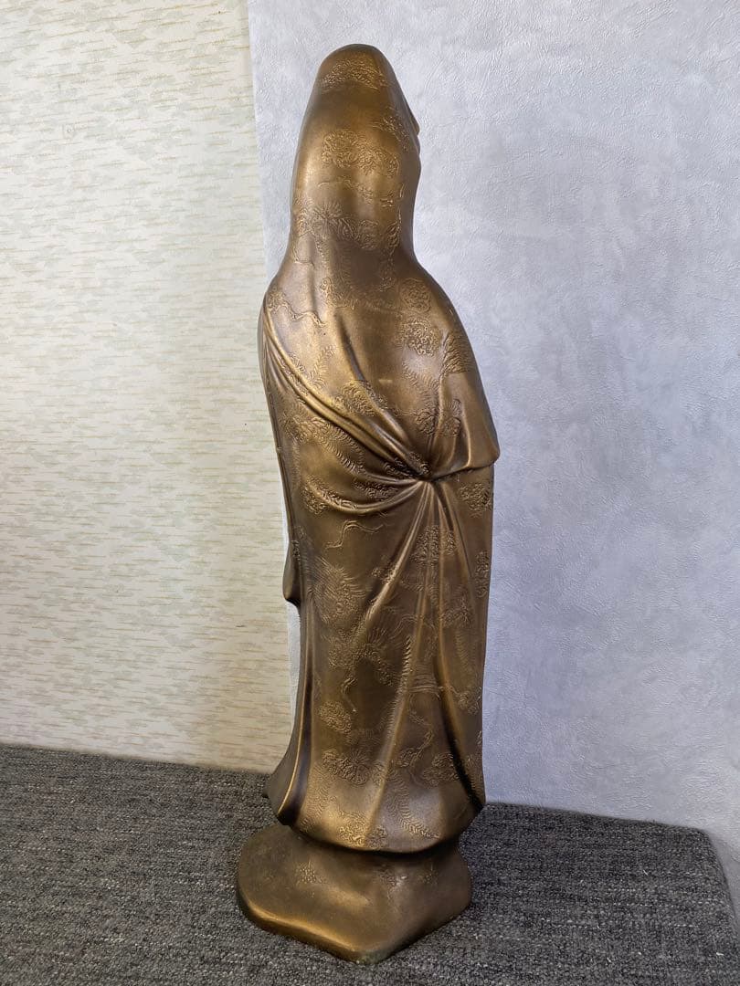 観音菩薩像　篤玉作　観音様　仏像　置物　骨董