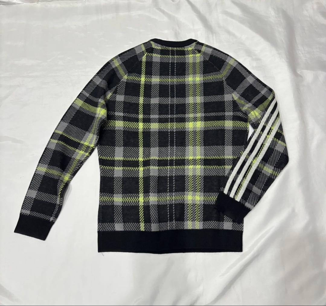 新品adidas ゴルフタータンチェック柄 ニット　裏起毛スカートセットアップ
