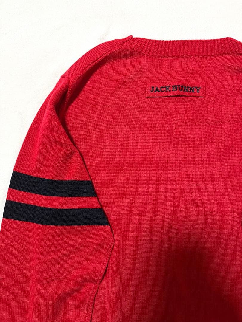 【美品】【JACK BUNNY!!】赤サイズ5＊メンズゴルフニットセーター