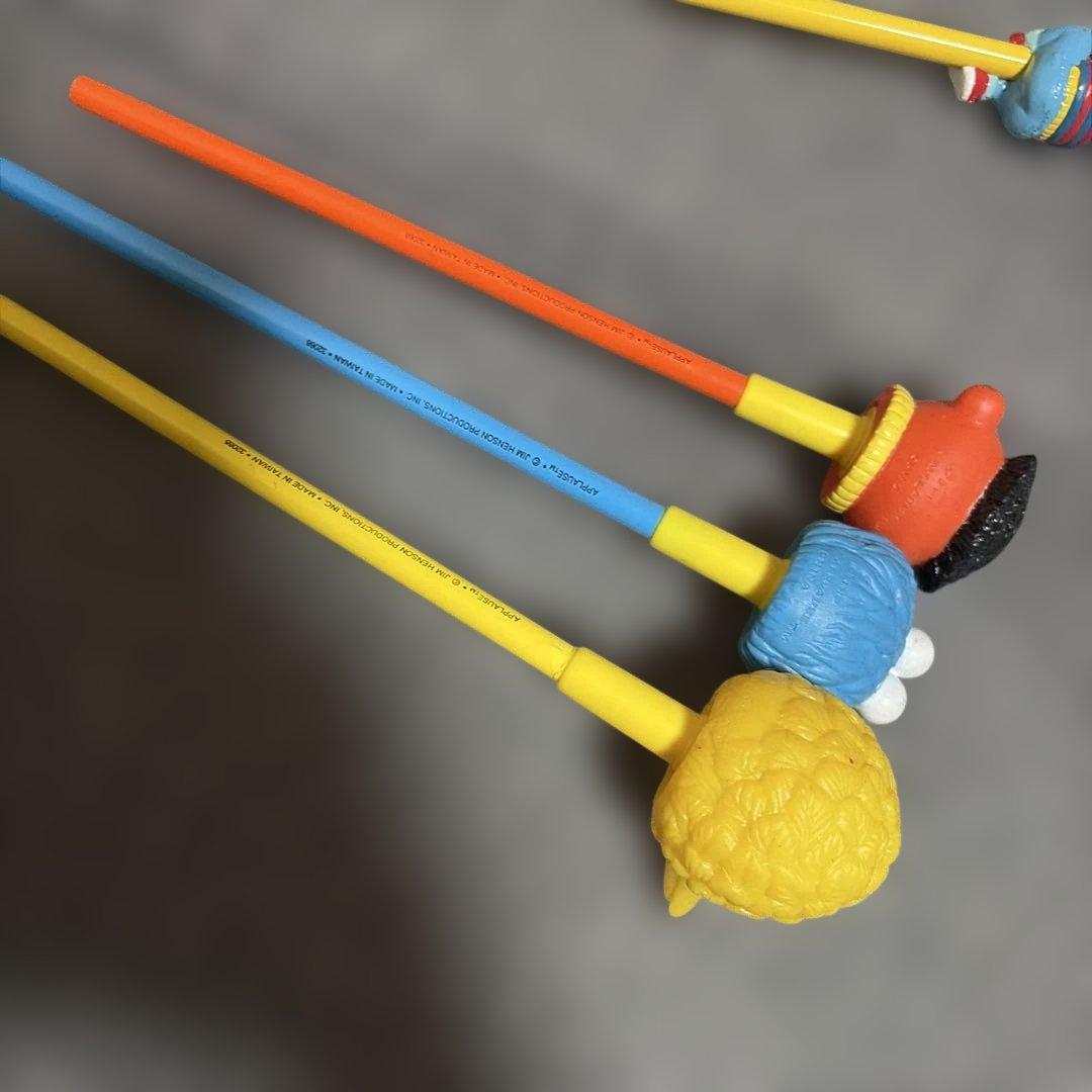 希少　セサミストリート　フィギュア付鉛筆 5本まとめ売り　未使用