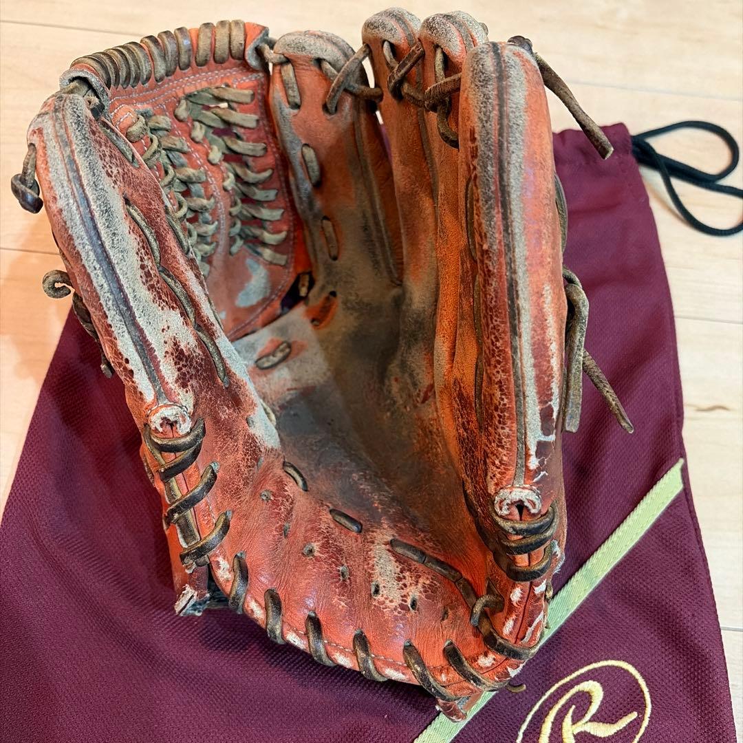 Rawlings 野球グローブ ブラウン 収納袋付き