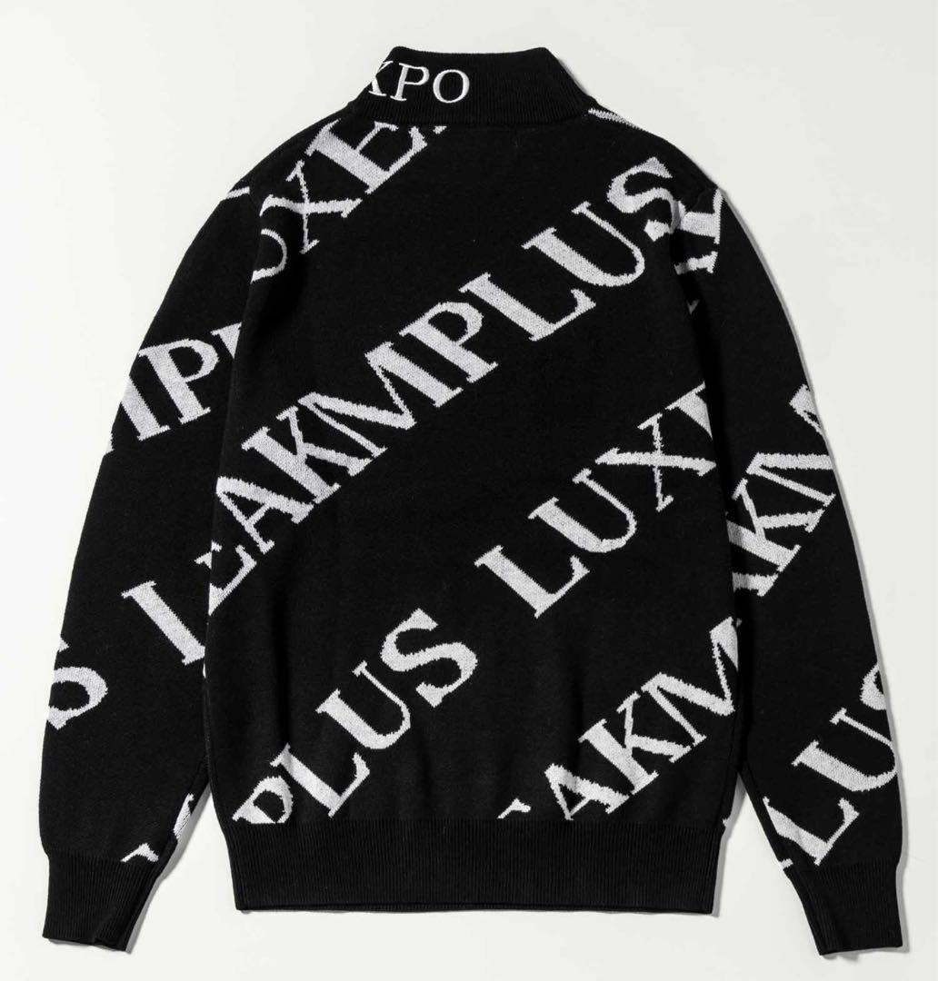 新品【LUXEAKMPLUS】リュクスエイケイエムプラス　ゴルフ 総柄ニット　Ｌ