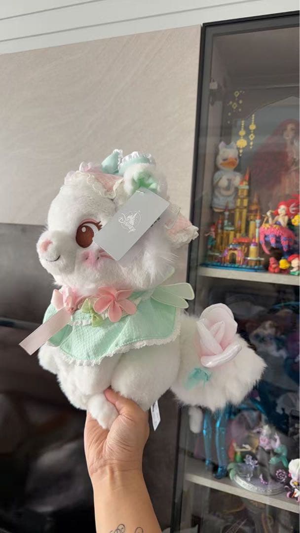 上海ディズニーストア　マリーぬいぐるみとぬいぐるみキーチェーン2点セット春花