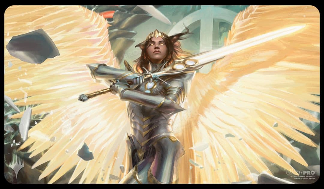 【未使用】MTG　大天使エルズペス　プレイマット＆スリーブ　セット