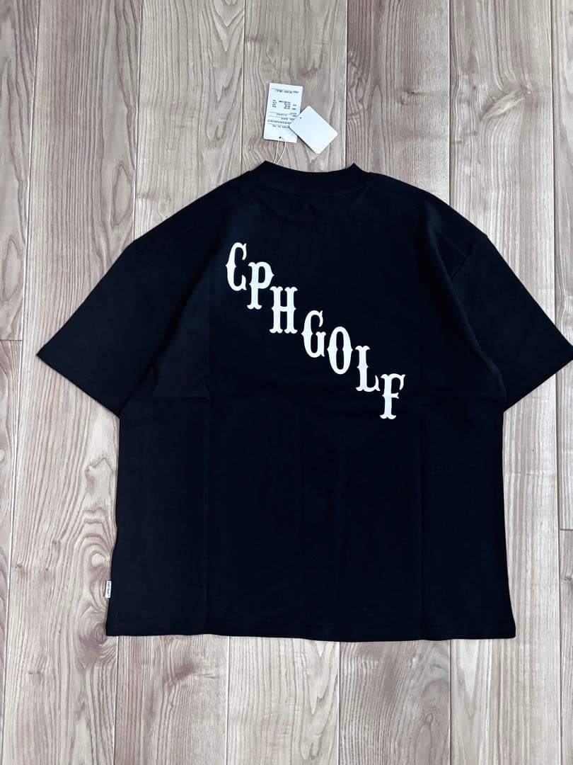 Cph/Golf 黒 コットンモックネックシャツ XL
