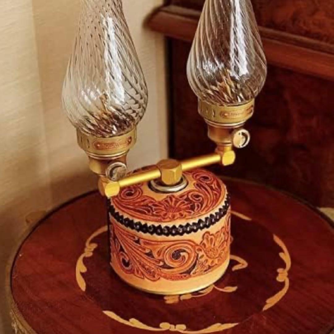 本革カービング　OD缶カバー ガスカートリッジカバー ハンドメイド