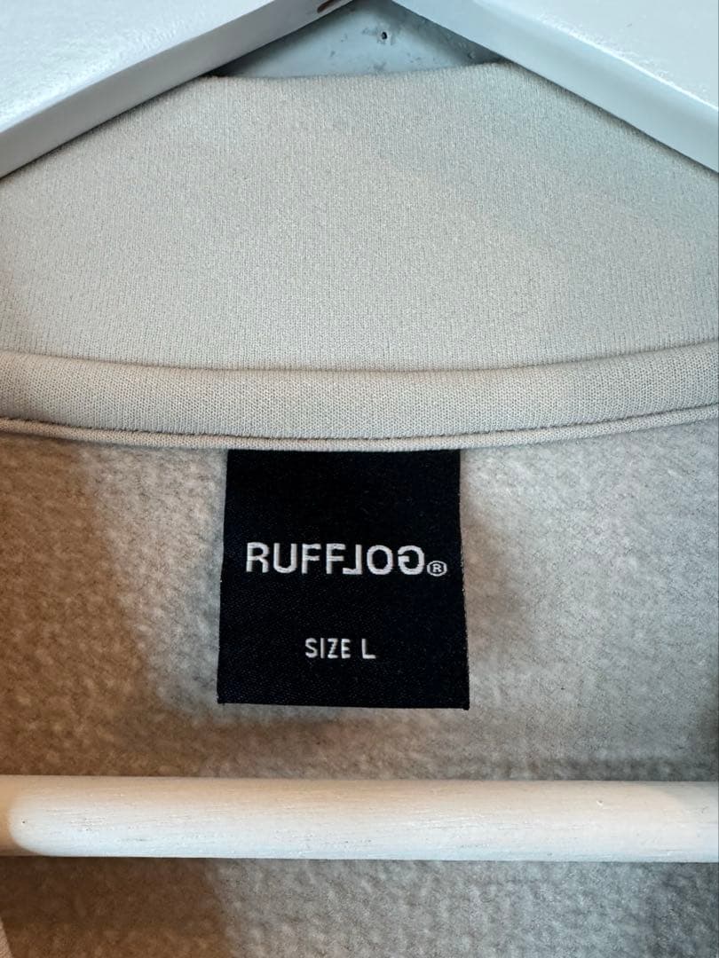 RUFFLOG ラフロッグ HALF ZIP SWEATSHIRT BEIGE