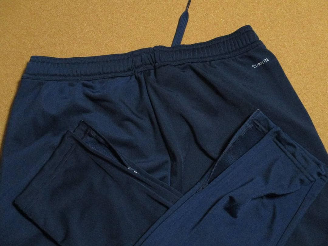 最後 M adidas 定番 ウォームアップ ジャージ 上下セットトラック 紺