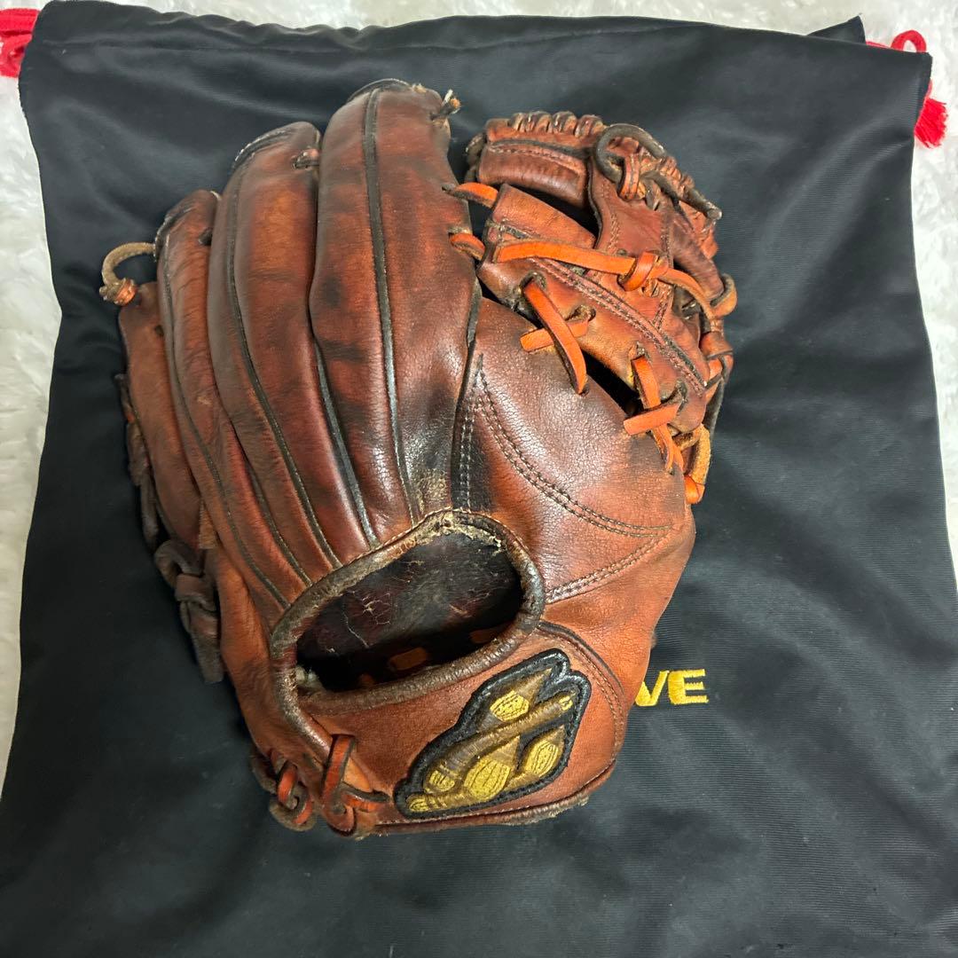ジュンケイ グローブ硬式 内野手 JG-MY411H ウェブ部紐切れあり