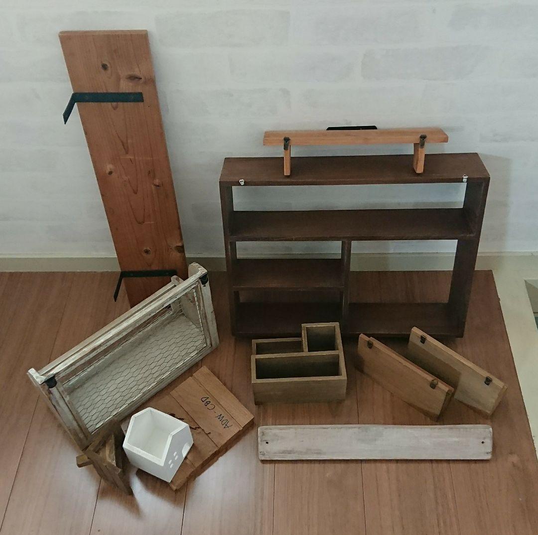 ラック 棚 フック アンティーク シャビー　カントリー