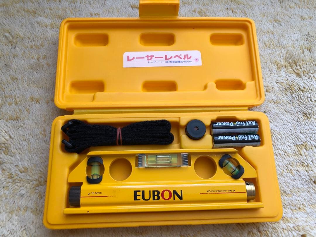 EUBON レーザーレベル　ロータリーベース　レーザーゴーグル　セット