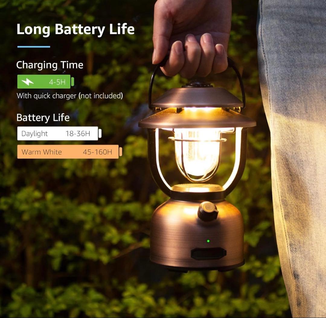 新品　Lepro ランタン Type-C 充電式 レトロ LED アンティーク風