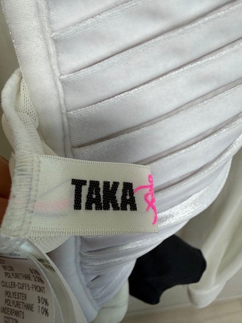 【美品】タカダンス　ラテンシャツ　白　Mサイズ