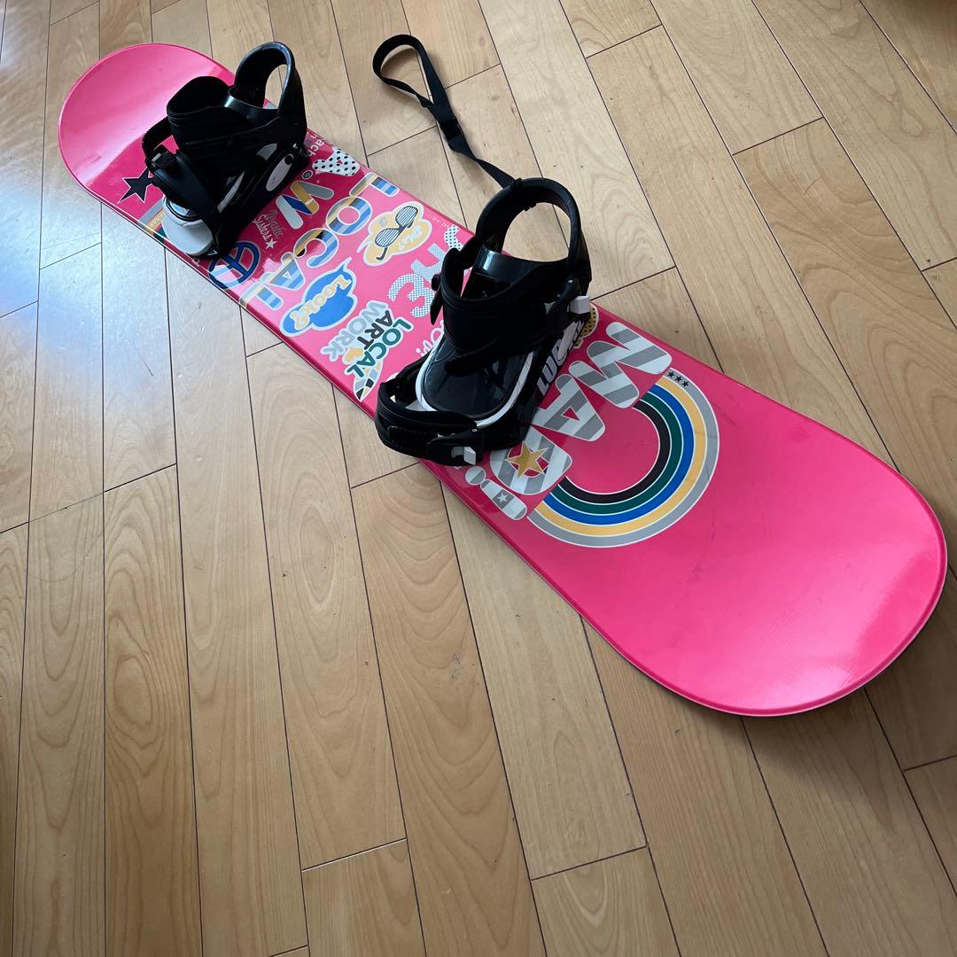即滑走可‼️LOCAL ART WORK 144cm バインM カバー付　初心者向