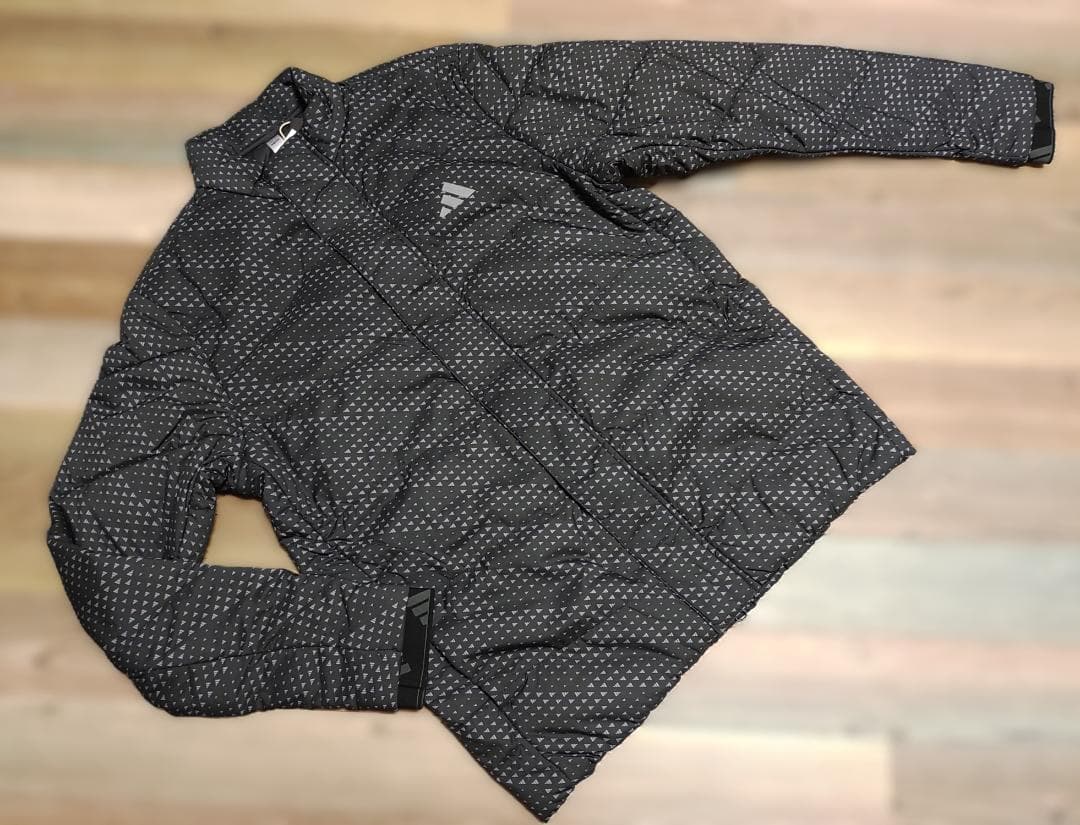 ⛳️アディダス⭐adidas GOLF BOS総柄 保温中わたジャケット 黒