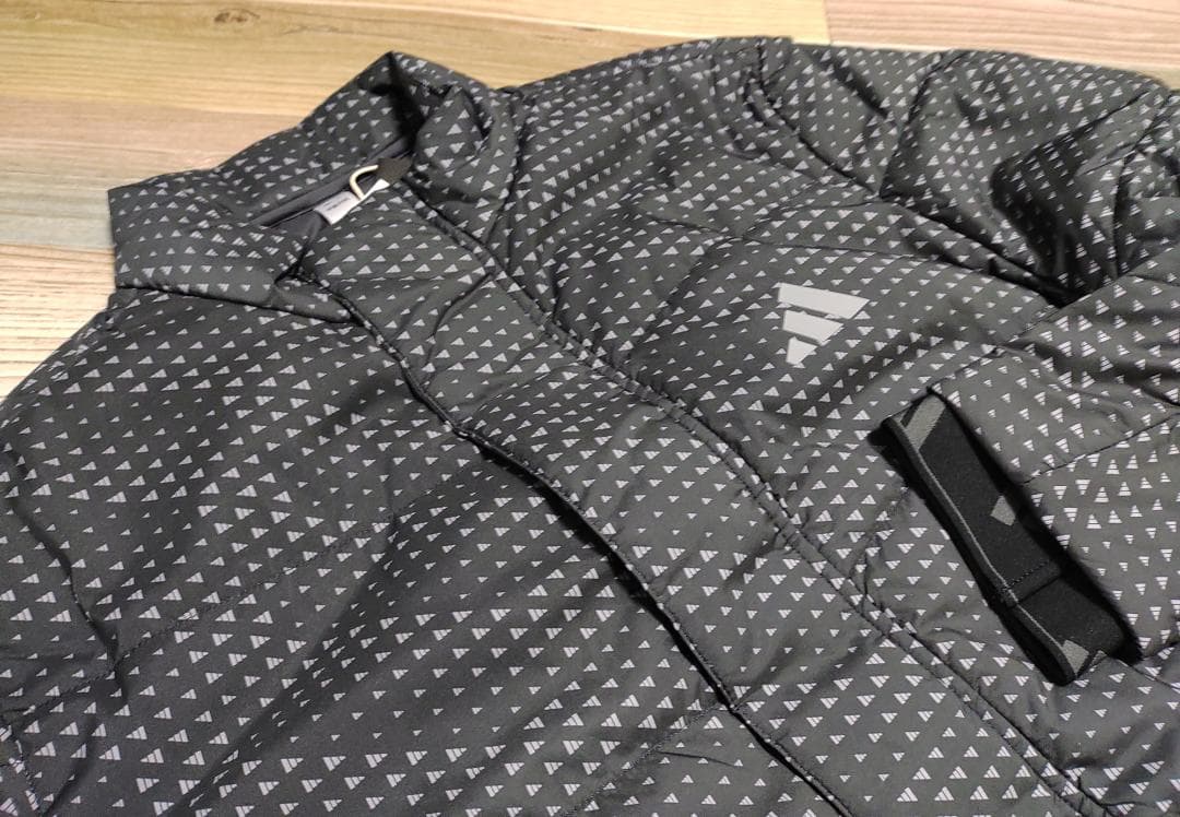 ⛳️アディダス⭐adidas GOLF BOS総柄 保温中わたジャケット 黒