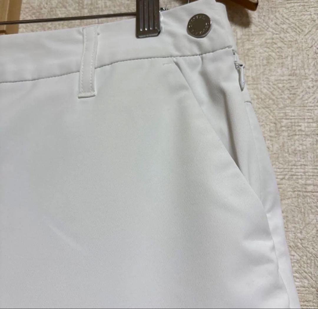 DESCENTE デサント　ゴルフ　モックネックシャツ　黒　スカート 白 L/L