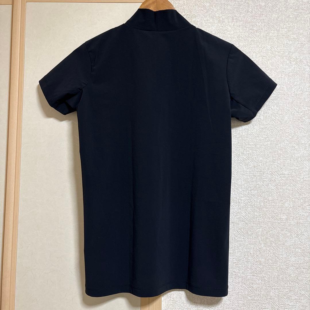 DESCENTE デサント　ゴルフ　モックネックシャツ　黒　スカート 白 L/L