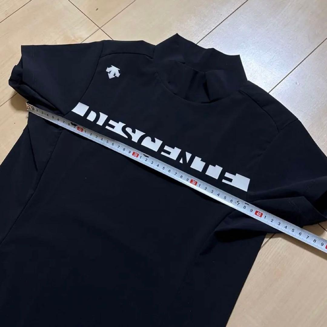 DESCENTE デサント　ゴルフ　モックネックシャツ　黒　スカート 白 L/L