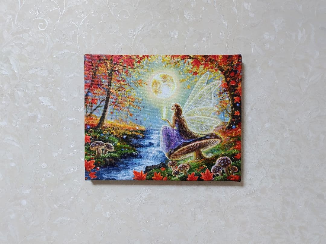 n*y様 【妖精の秋】アクリル画 F3 風景画 絵画