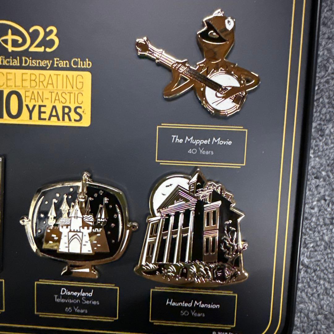 d23ディズニーファンクラブ 10周年 ピンバッジセット