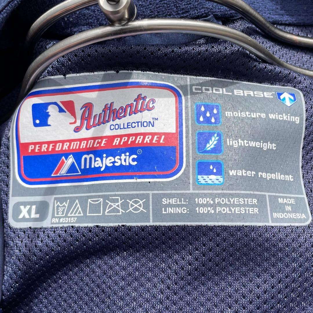 majestic × ワシントン ナショナルズ XL ハーフジッププルジャケット