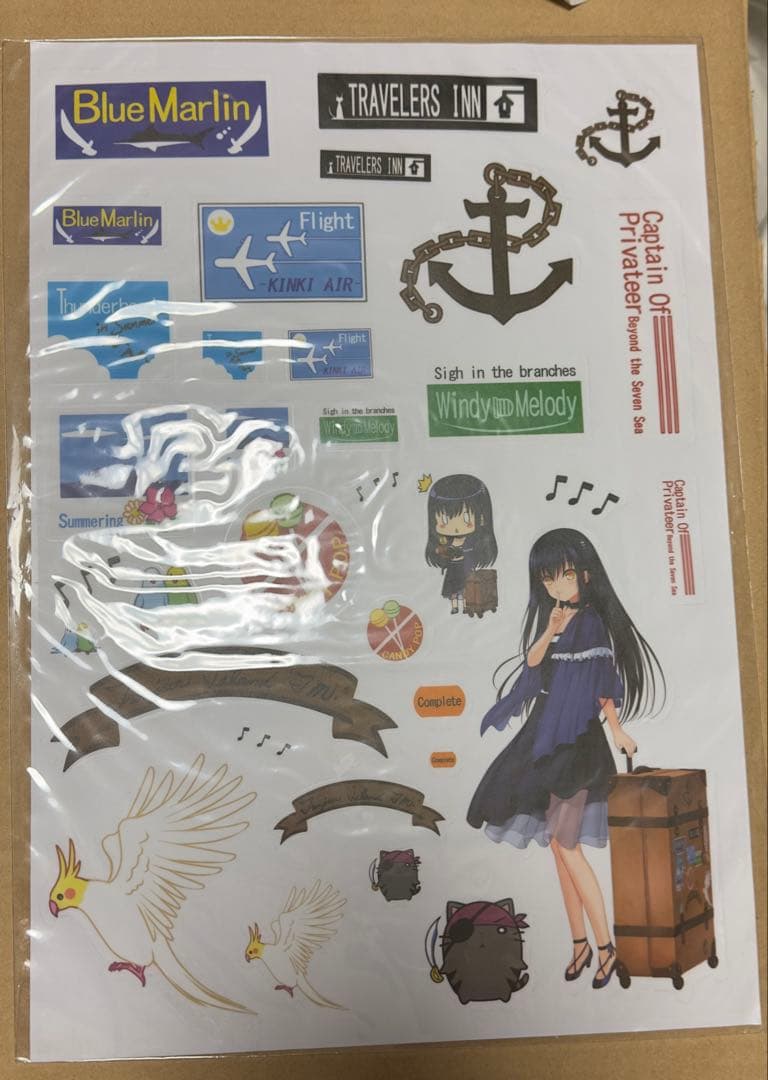 Summer Pockets 久島鴎　スーツケースステッカー