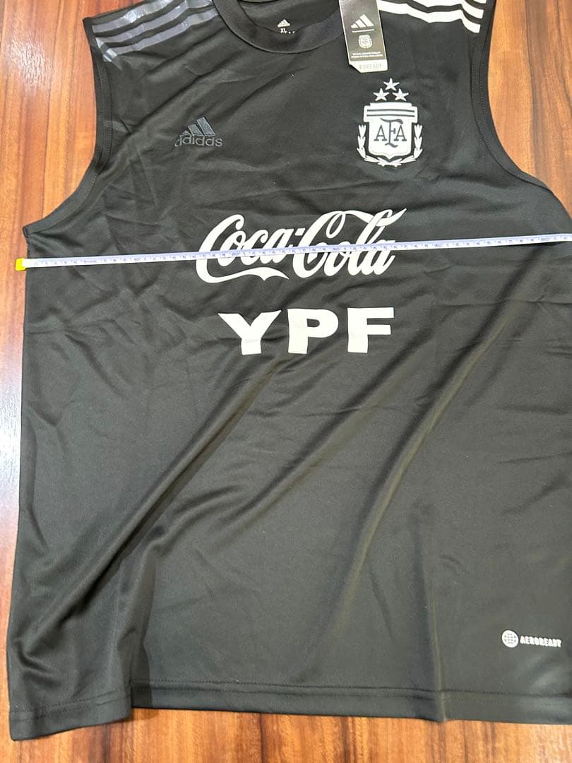 アルゼンチン代表　フルスポンサー入りTRシャツ（ノースリーブ）　ブラック・XL