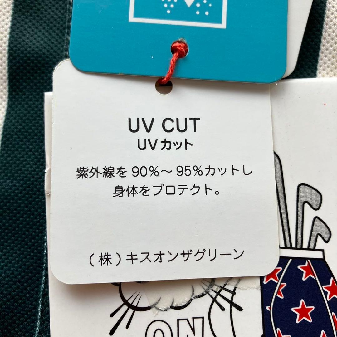 新品タグ付✨キスオンザグリーン ゴルフワンピース M ストライプ UV 冷感 M