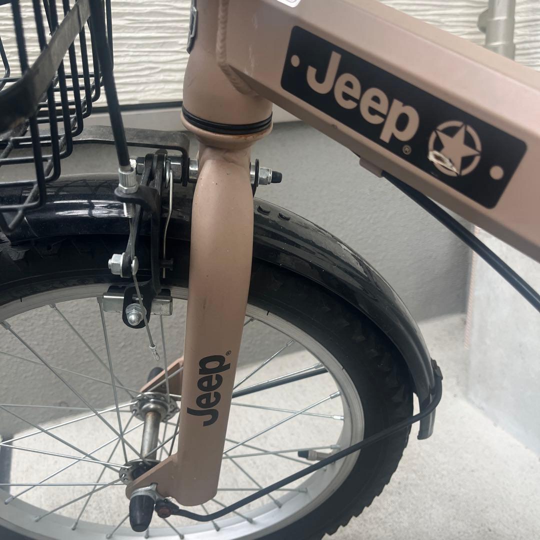 Jeep 子供用自転車 ベージュ 18インチ　玉つき　京都